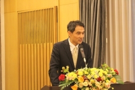 Mr. Takeda Katsutoshi, Chargé d'affaires ad interim of the Embassy of Japan in Tanzania presented a speech in Kiswahili in an honor of Professor Said