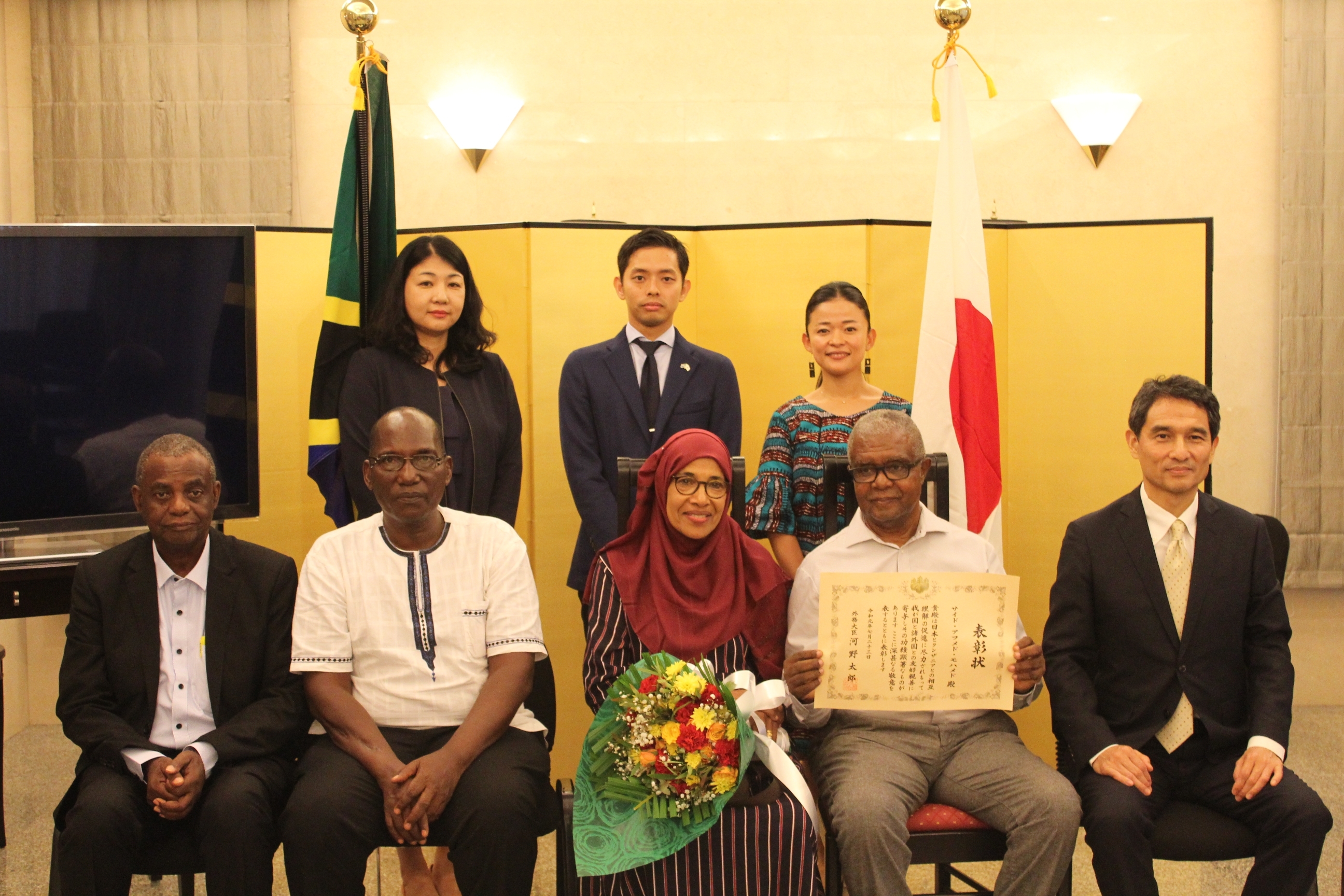 Prof. Said in a group photo with his students (Standing)